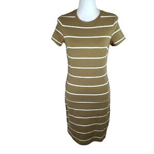 OLD NAVY ARMY GREEN STRIPE T-SHIRT DRESS SZ.S EUC